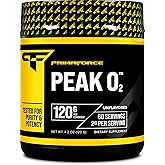 PrimaForce Peak O2 Workout Supplement, 120 Grams - Proprietary Blend, Non-GMO, Vegan and Gluten Free