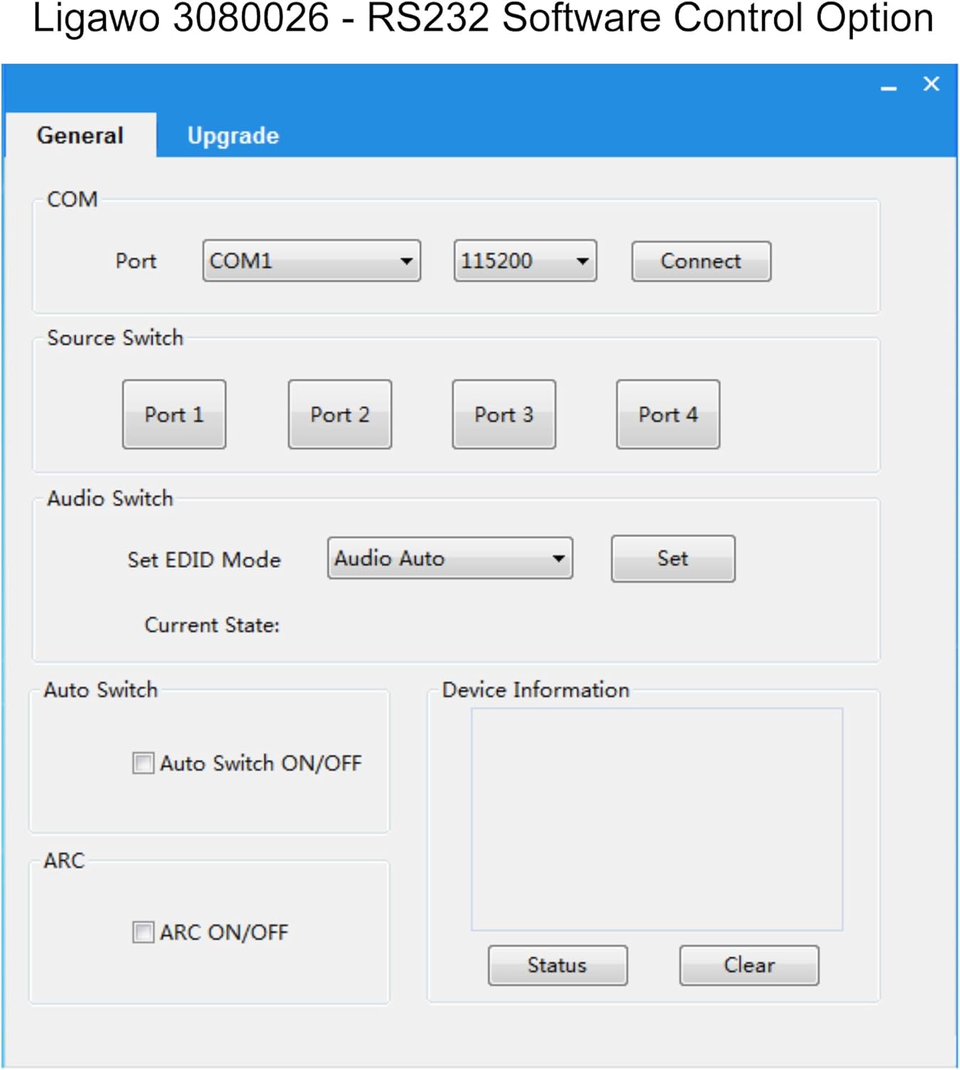 HDR HDMI Switch 4 x 1, 18Gbps 4 K 60Hz 4: 4: 4 EDID Audio Out + Audio SPDIF or 3.5 mm Jack/RS232 Software Controller + Remote Control - Image 5