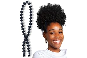 BUNZEE BANDS bunzeebands Adjustable Length Hairband | Long Cushioned Headband Ties for Women with Thick, Braided, Kinky, Curly, Natural Hair | Extra Stretchy, No-Slip Design (Black 1-Pack)