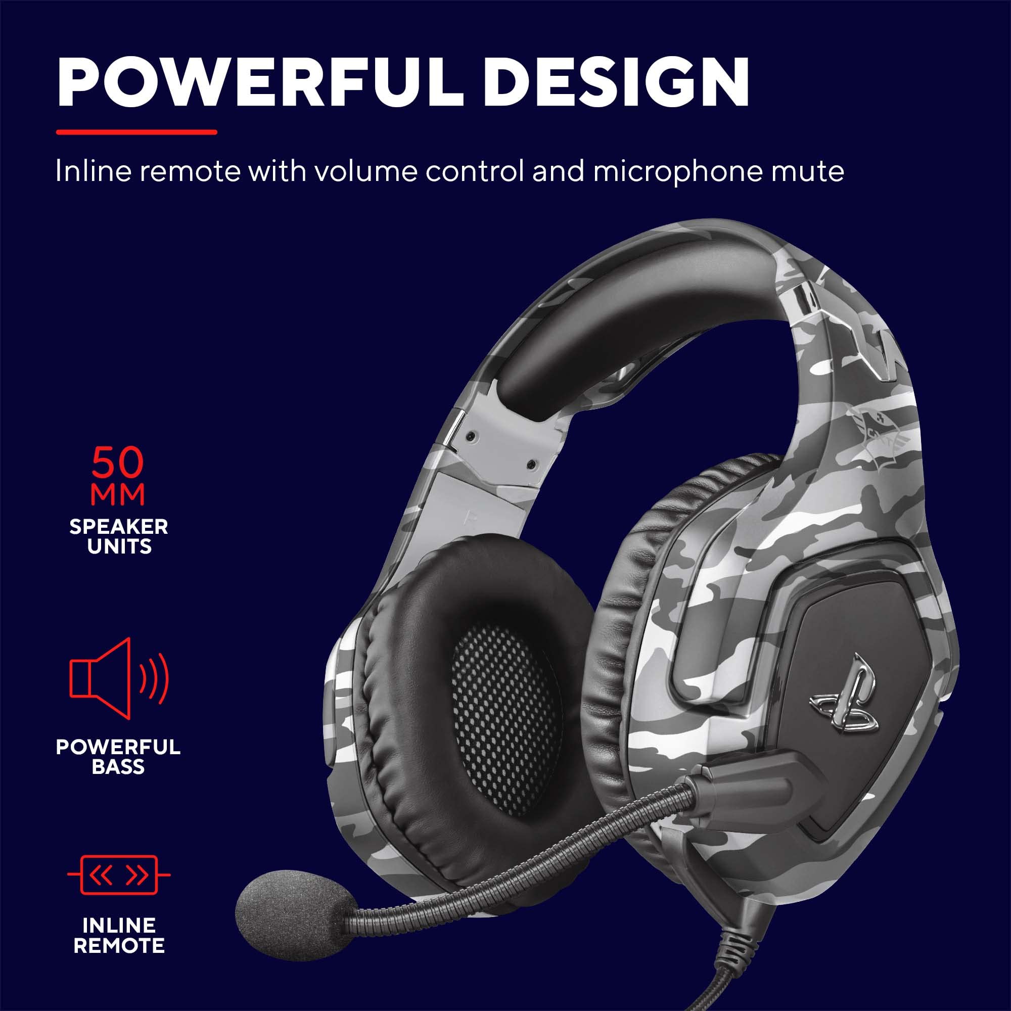 Trust Gaming Gxt 488 Forze-G Ps5 Gaming Headset Showing Comfortable Over-Ear Design With Memory Foam Padding