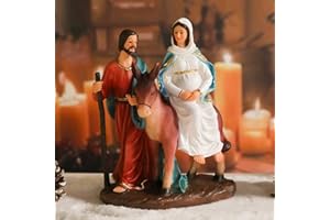 Chonsun Holy Family 7.9 Inch Nativity Sets Figurine Nativity Scene Sagrada Familia Christmas Decorations Room Tabletop Indoor Decor