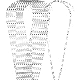 Swyabi 10 PCS Stainless Steel Paperclip Chains 18Inch Adjustable Necklace Bulk for Men Women DIY Bracelets Crafts