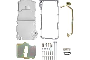 GESEXI 302-2 LS Swap Engine Oil Pan Kit Aluminum Oil Pan Kit Compatible with 1964-1992 Chevy Nova Camaro Ventura Omega F-body G-body LS1 LS2 LS3 LS6 5.7L 5.3L 6.5L Engines
