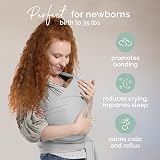 Boba Baby Wrap Carrier Original Sling for Newborns 7–35 lbs Serenity Light Grey view 2