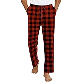 Ekouaer Mens Pajama Pants Lounge Pants with Pockets Soft Sleep Pants Loose Fit Pj Bottoms with Drawstring S-XXL
