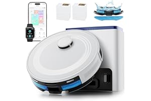 Lefant LiDAR Robot Vacuum and Mop,45-Day Self-Emptying,6000Pa Powerful Suction,130 Min Runtime,Customized Cleaning,Home Mapping,Roller Brush for Carpet,2.4G/5G WiFi/Alexa/APP/iWatch,M2L Plus