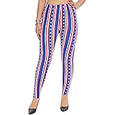 sissycos Women's 80s Leggings Neon Artistic Splash Printed Buttery Soft Stretchy Pants