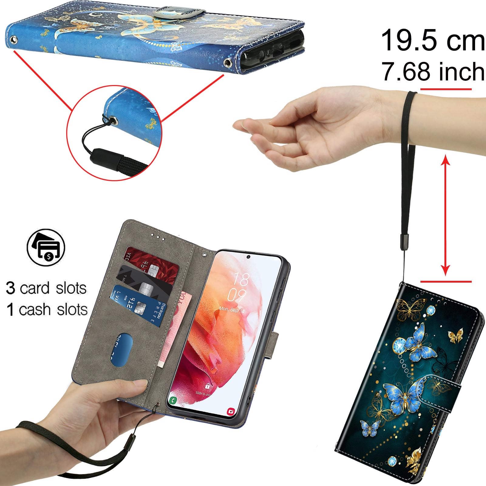 Handyhülle für Google Pixel 10a Leder Wallet Tasche Schmetterling 4