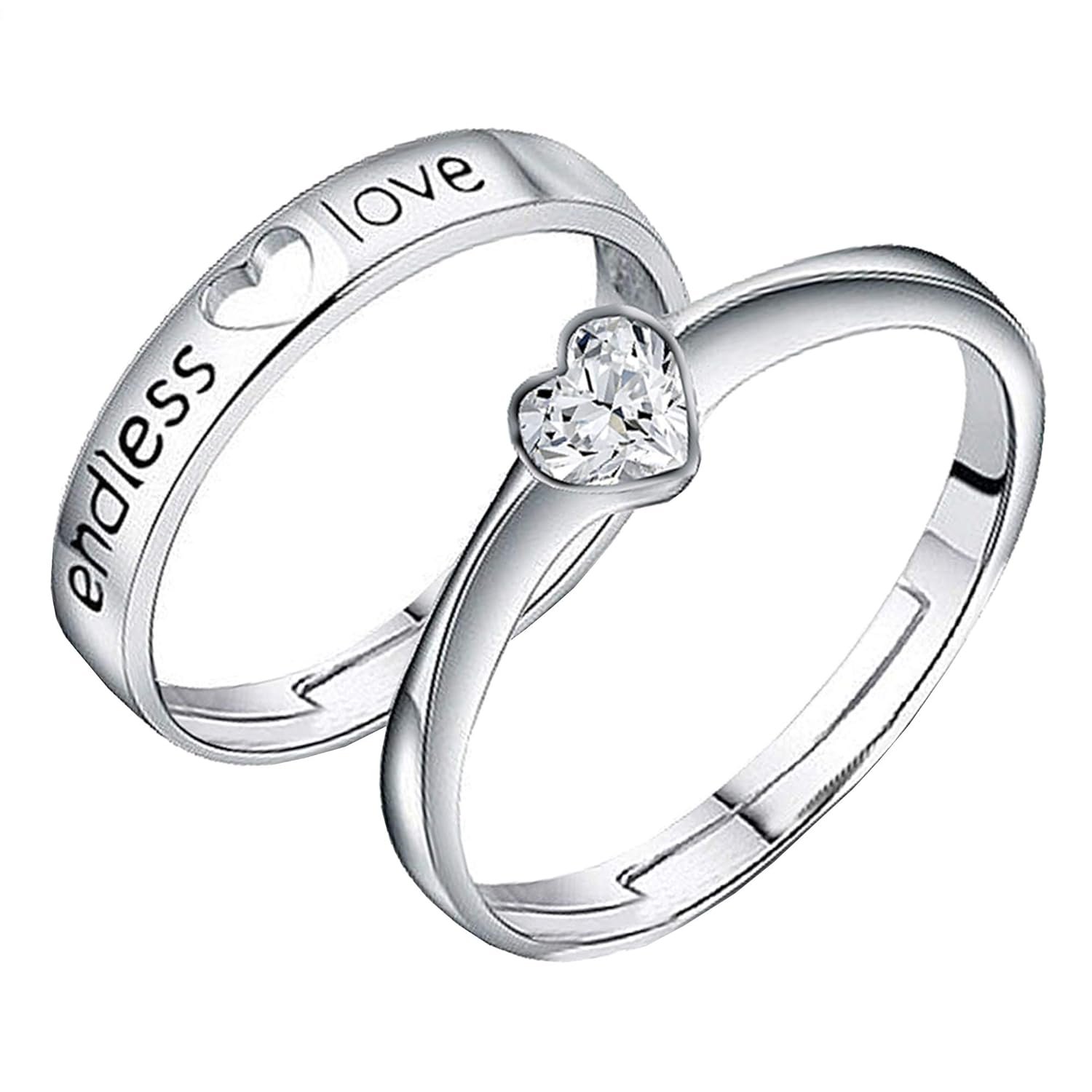 Buy GIVA 925 Sterling Silver Endless Love Couple Band, Adjustable