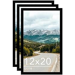 QOTIB Wood 12x20 Picture Frame Black for Wall