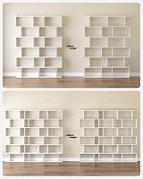 VASAGLE 6-Tier Bookshelf 24 x 70 x 191.6 cm Matte White LBC61WT Room Divider view 7