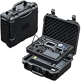 Gaekol Waterproof Dual Layer Hard Case For DJI Osmo Action 6, Hard Travel Multifunctional Carrying Case Compatible for DJI Action 6 and Charging Handle Accessories