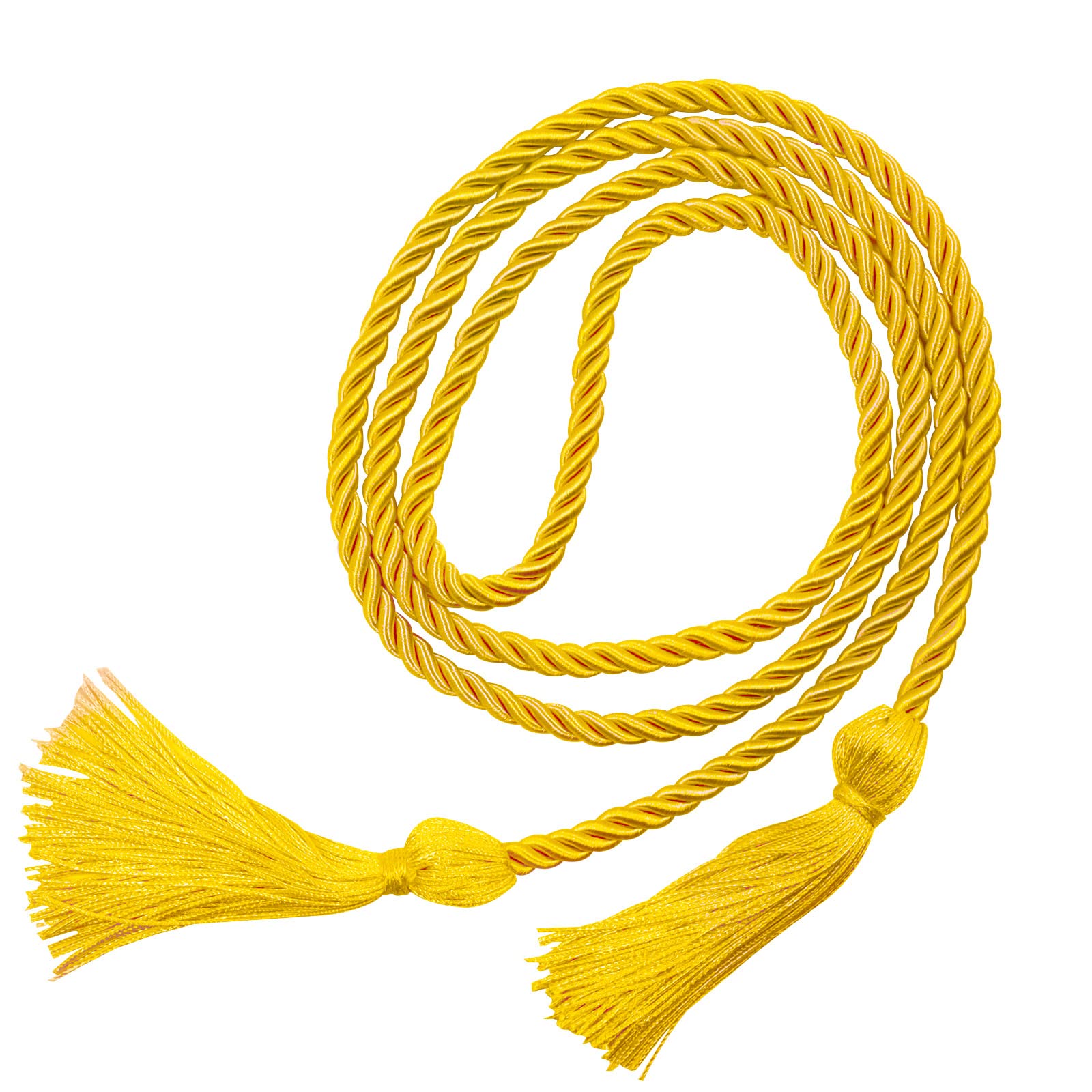 66 Inch Tassel Graduation Ropes, Solid Color Honor Cords for Grad Days (Gold)