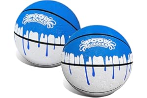 BOTABEE Pool Buddies Official Size Pool Basketball 2 Pack | Perfect Water Basketball for Swimming Pool Basketball Hoops & Pool Games | Regulation Size 7, Waterproof Basketball (Size 7, 9.4" Diameter)