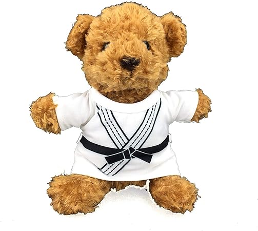 Amazon 柔道 空手ベアs 名前が入る ユニフォーム着用テディベア チーム応援ぬいぐるみギフト ぬいぐるみ おもちゃ