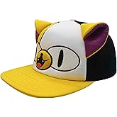 Adventure Time Cake The Cat Baseball Cap, Adult Flat Brim Snapback Hat with 3D Ears, Multi, One Size