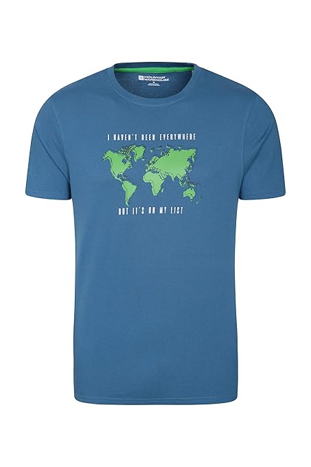 Mountain Warehouse Grid Map II Herren-T-Shirt - leichtes Sommershirt mit UV-Schutz, einfach zu pflegen, hochwertiger Aufdruck
