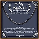 IEFLIFE Gifts for Men - Silver/Black/Gold Chunky Cuban Link Chain for Men, Fathers Day Graduation Gifts for Him Dad Son Grandpa Step Dad Uncle