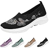 Orthopedic Shoes for Women Wide Width Breathable Comfortable Lightweight Slip on Sneakers Non Slip Arch Support 2026 New Womens Walking Shoes