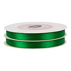 VATIN Double Face Emerald Green Satin Ribbon