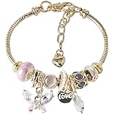 DS Charm Bracelets for teen girls exquisite cute cartoon friendship bracelet Gold Stainless Steel Bangle birthday Gift box Adjustable little girls kids jewelry holiday gifts