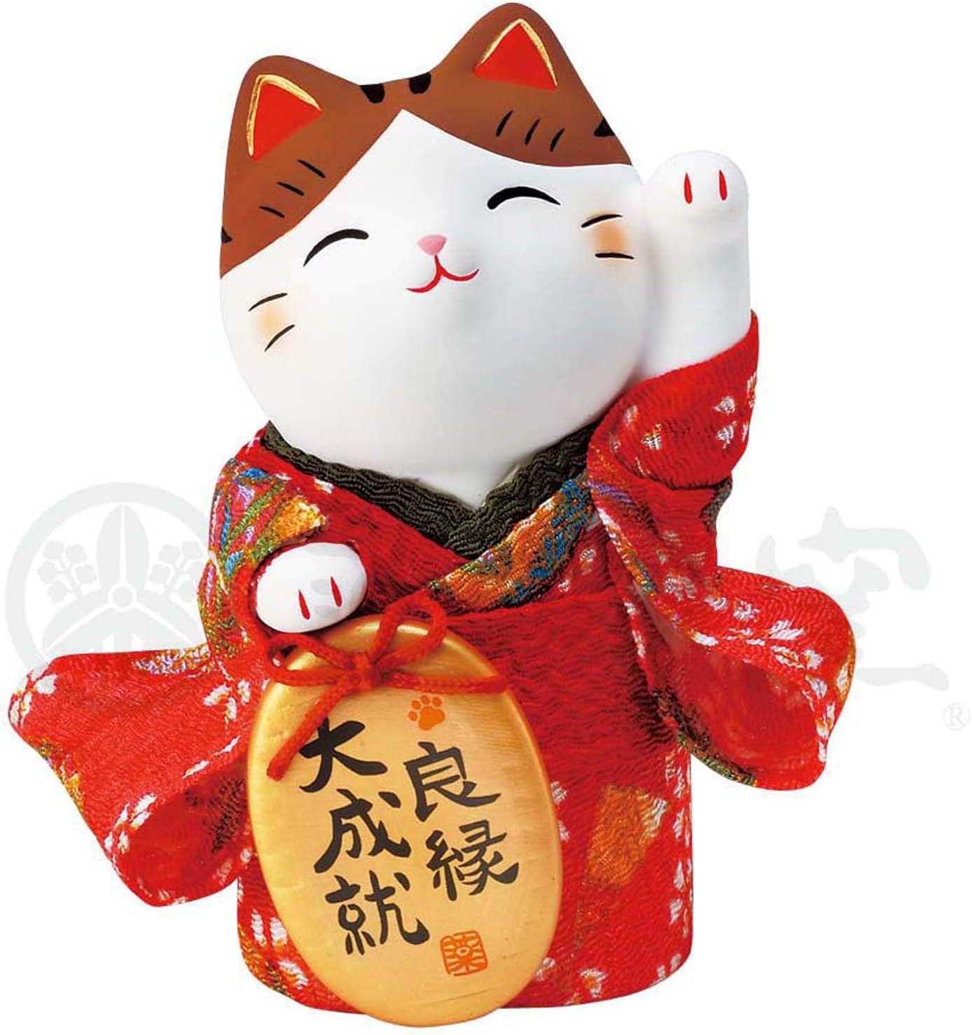 Nishikisai Crepe Oba Maneki Cat (Good Rime) AM-Y7419