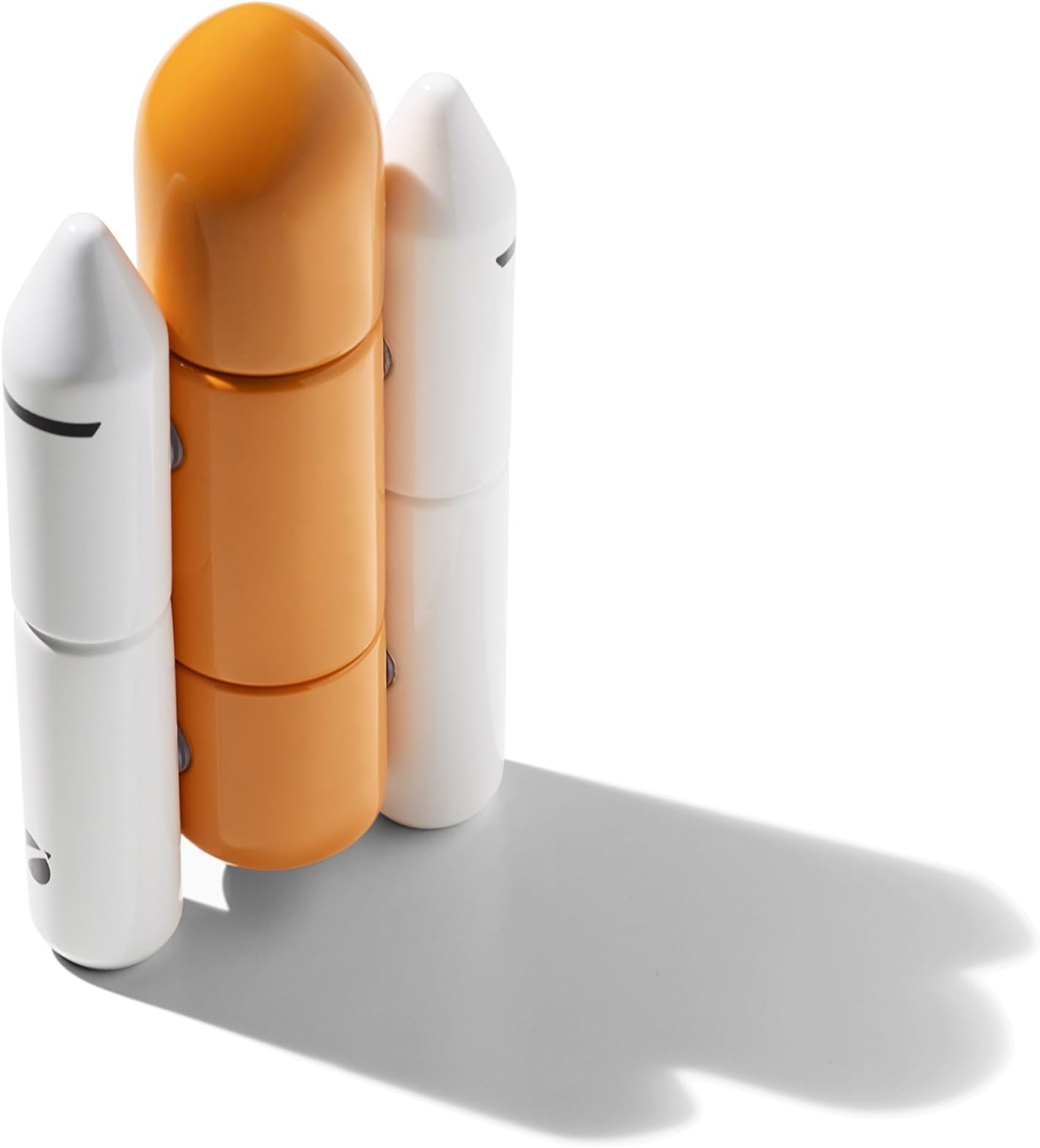 Huzi - Cosmos - Timeless Spaceship Building Blocks - Solid Beech Wood - Embedded Magnetic System (Rocket)