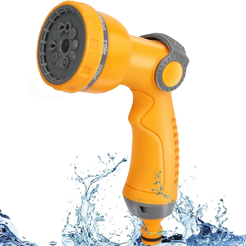 TengYi Garden Hose Spray Gun, 10 Patterns, Thumb Control, Ergonomic Handle