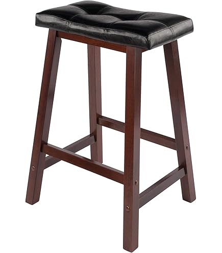 Amazon.com: Winsome Satori Saddle Seat Counter Stool, for Kitchen