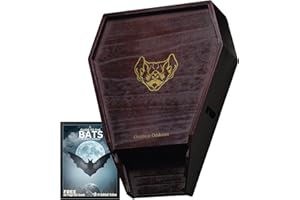 Outdoor Oddities Deluxe Coffin Bat House - Attract Bats Easily with Our Dual Chamber, Weatherproof & Flame-Treated Design - Easy to Mount, Ready-to-Install Bat Shelter (Brown, 1)