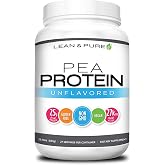 Lean &amp; Pure Pea Protein Powder, Vegan, Low Carb, 25g of Protein, Non GMO, Gluten Free, 27 Servings, 843g