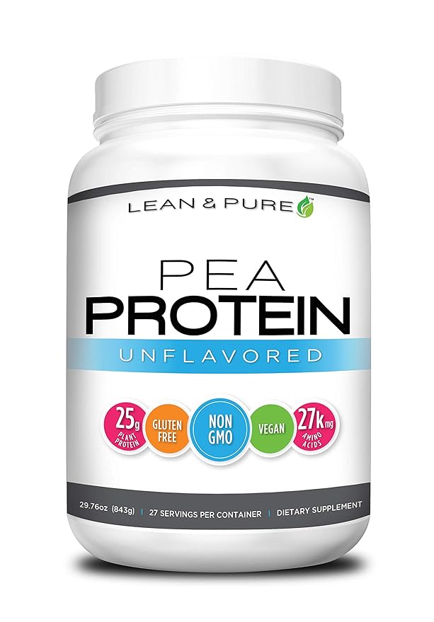 Lean & Pure Pea Protein Powder, Vegan, Low Carb, 25g of