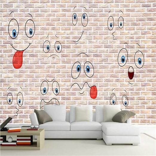 Avoir Images Yshasag Peinture Murale Soie Papier Peint En Relief Mignon Smiley actualisé par