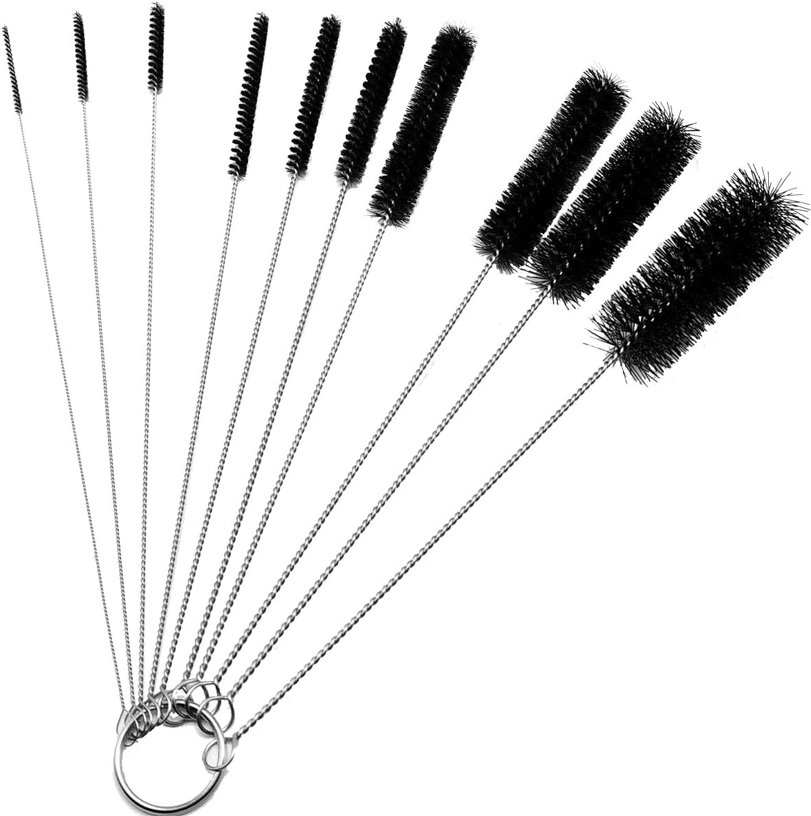 UHQ 8.2 Inch Kitchen Nylon Tube Brush Cleaning Brushes,10 Pcs