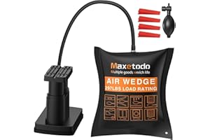 Maxetodo Air Wedge Bags Dual-Pump (Manual & Foot-Operated) Lifting & Moving Bags, Max Lift 6cm, 770lbs/350kg Capacity, Suitable for Car & Home Repairs, Door Frames, Auxiliary Positioning, and Assist