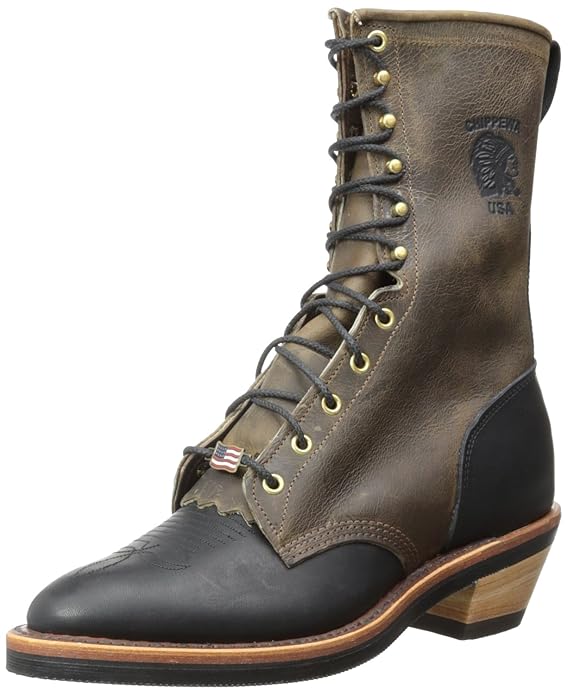 Chippewa Men's 10 Inch Bay Crazy Horse Packer Packer Boot, Brown, 11 D