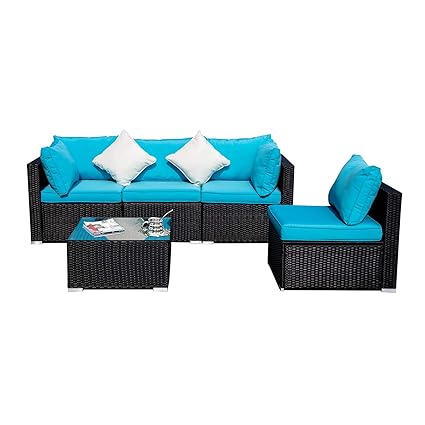 Amazon Com Koolwoom Outdoor Patio Furniture Set Sectional Wicker