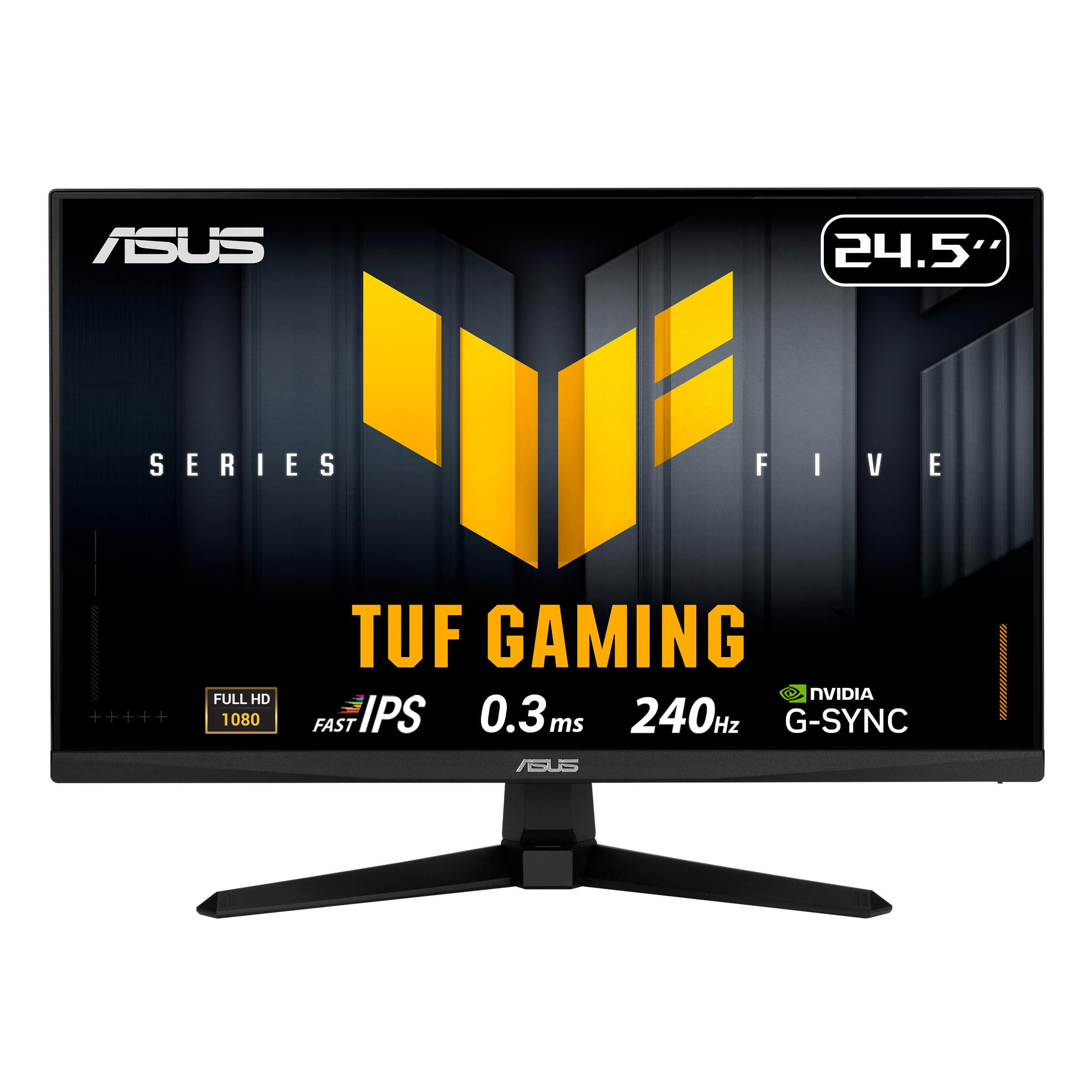 ASUS TUF Gaming Series 5 24.5” 1080P Monitor (VG259QM5A) – Full HD, Fast-IPS, 240Hz, 0.3ms, G-SYNC Compatible, FreeSync Premium, 99% sRGB, DisplayWidget, Gaming AI, 3 yr Warranty Image
