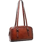 COOLCY Leather Shoulder Bag, Genuine Leather Purses Trendy Handbags,Vintage Hobo Clutch Bags Valentine's Gifts for Women