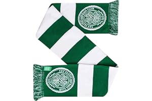 CELTIC F.C. Celtic FC Official Bar Jacquard Scarf (One Size) (Green/White)