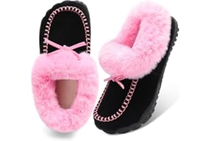 BARERUN Womens Moccasin Snow Boots Warm Winter Boots Ankle Boots for Women Outdoor Fur Lined Womens Shoes Slippers