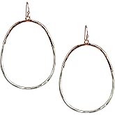 SPUNKYsoul Oval Hoop 2 toned Earrings for Women