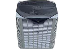 YHSLMH Air Conditioner Covers for Outside Units Central Ac Cover Leaf Guard Heavy Duty Mesh AC Defender for Outdoor Square Units, All Season Black (28 X 28 Inch)