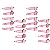 20 Pcs Strawberry Hair Clips, Cute Metal Snap Hair Barrettes Accessories for Women Decorative Hair Clips (Strawberry 20pcs)
