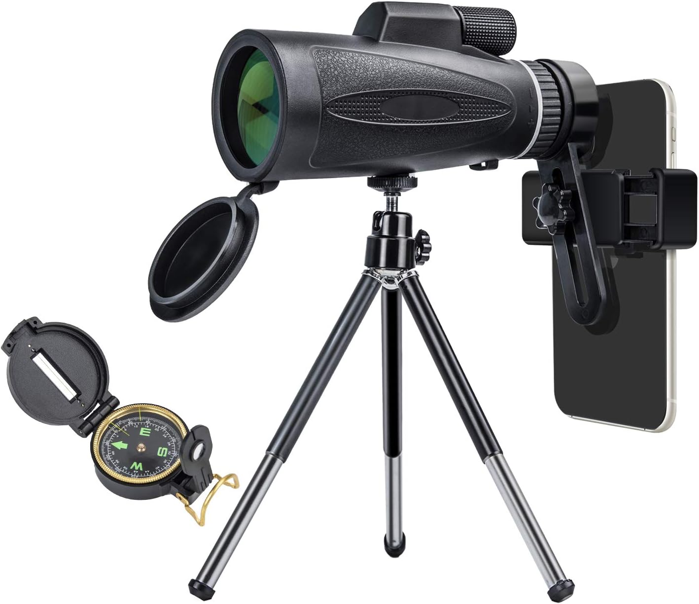 Monocular Telescope 12X60 High Power Monocular for Bird Watching With Smartphone Holder & Tripod