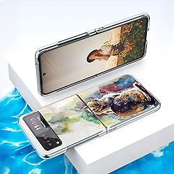 Bcov Case for Motorola Razr 2023, Cute Cat Painting