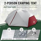 Forceatt 2-3 Person Camping Tent PU3000mm Waterproof Dome Lightweight Easy Setup view 2