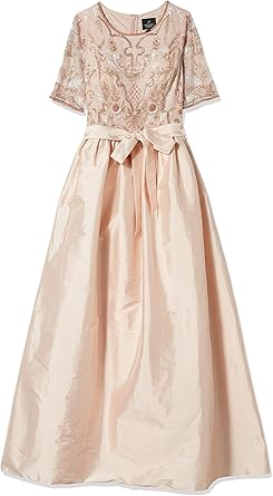 adrianna papell beaded evening gown