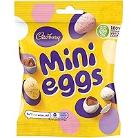 Cadbury Mini Chocolate Eggs Bag 80g – Solid milk mini chocolate eggs in a crisp sugar shell. Easter Shapes.