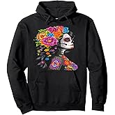 Day of the Dead Dia De Los Muertos La Catrina Sugar Skull Pullover Hoodie